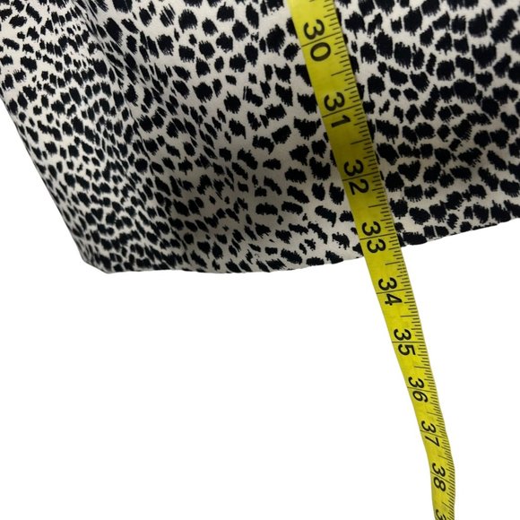 Vintage 90s Black White Cheetah Print Spaghetti Strap Bodycon Short Dress 9 - Picture 7 of 10